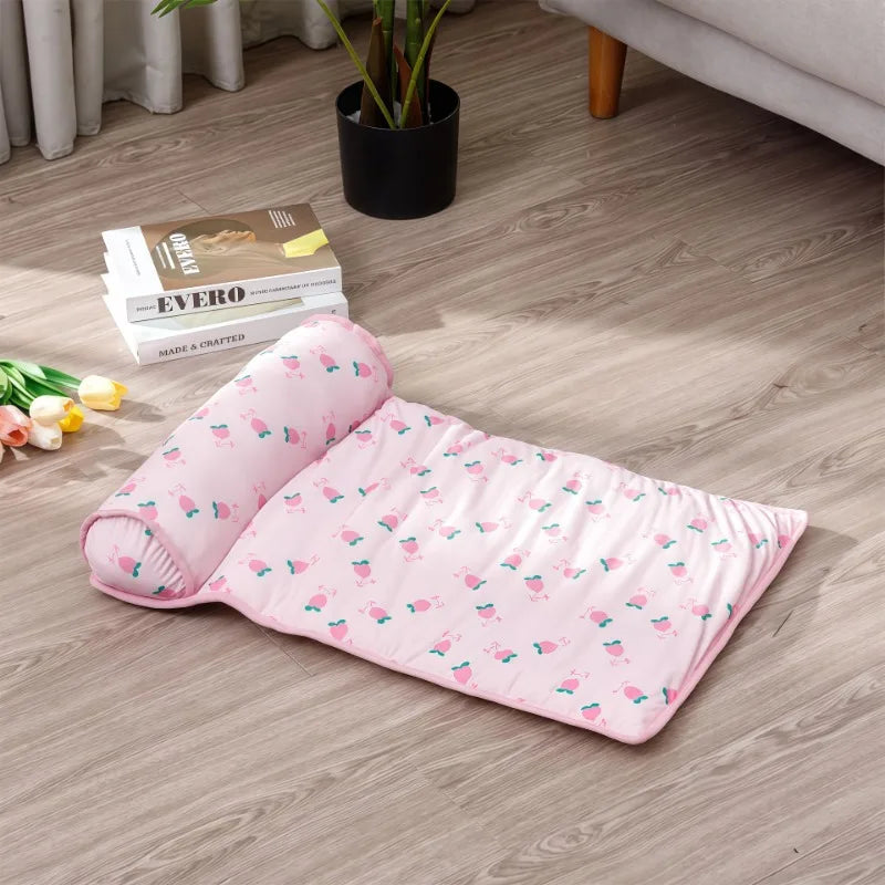 Avocado & Strawberry Ice Silk Cooling Mat for Cats & Dogs – Summer Nest Cushion