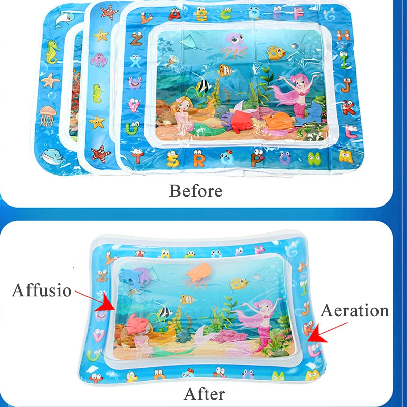 Sea Creatures Cooling Pet Water Bed – Inflatable Summer Mat for Cats & Dogs