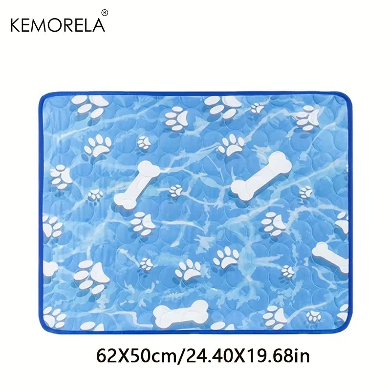 KEMORELA Large Dog Cooling Pad – Self-Cooling Ice Silk Washable Pet Mat