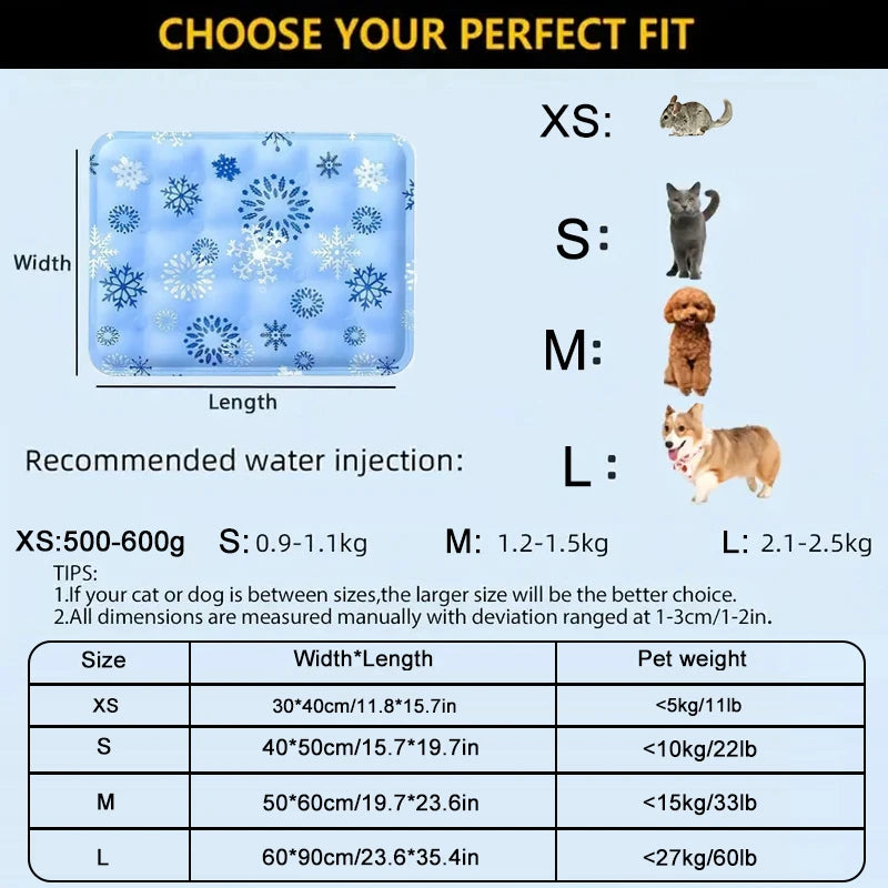 Self-Cooling Dog Mat – Summer Pet Cooling Pad for Cats & Dogs, Crate & Indoor Use
