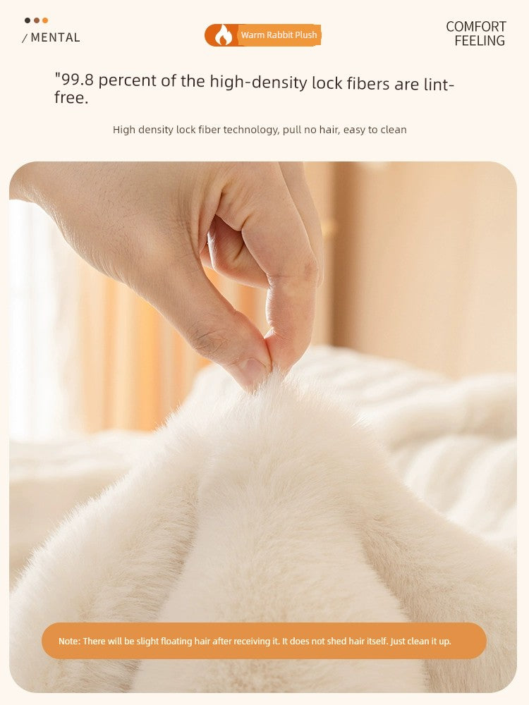 Full-wrapped Bubble Rabbit Plush Sofa Towel Thickened Sofa Cover