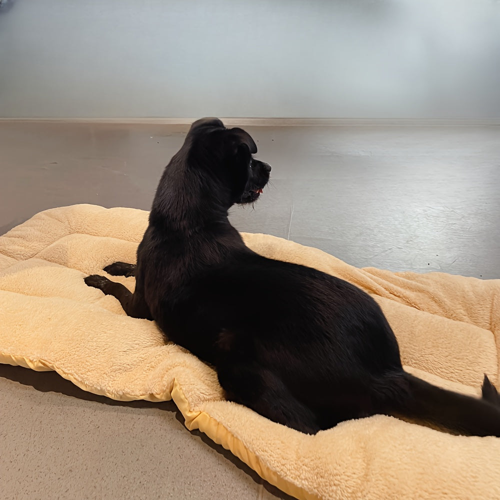 Plush Dog Bed Mat – All-Season Rectangular Pet Pad for Small–Large Dogs