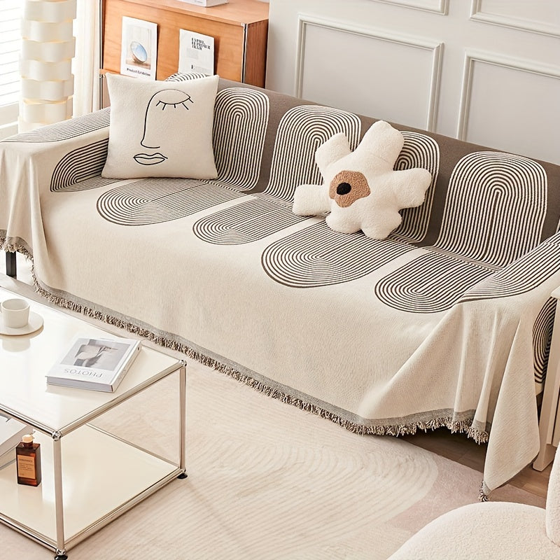 Chenille Sofa Cover Blanket Pet-Friendly Anti-Scratch Couch Protector