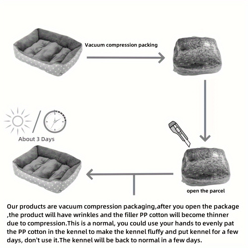 Cozy Plush Dog Nest Bed – Warm Thick Pad for Medium Dogs & Small Breeds