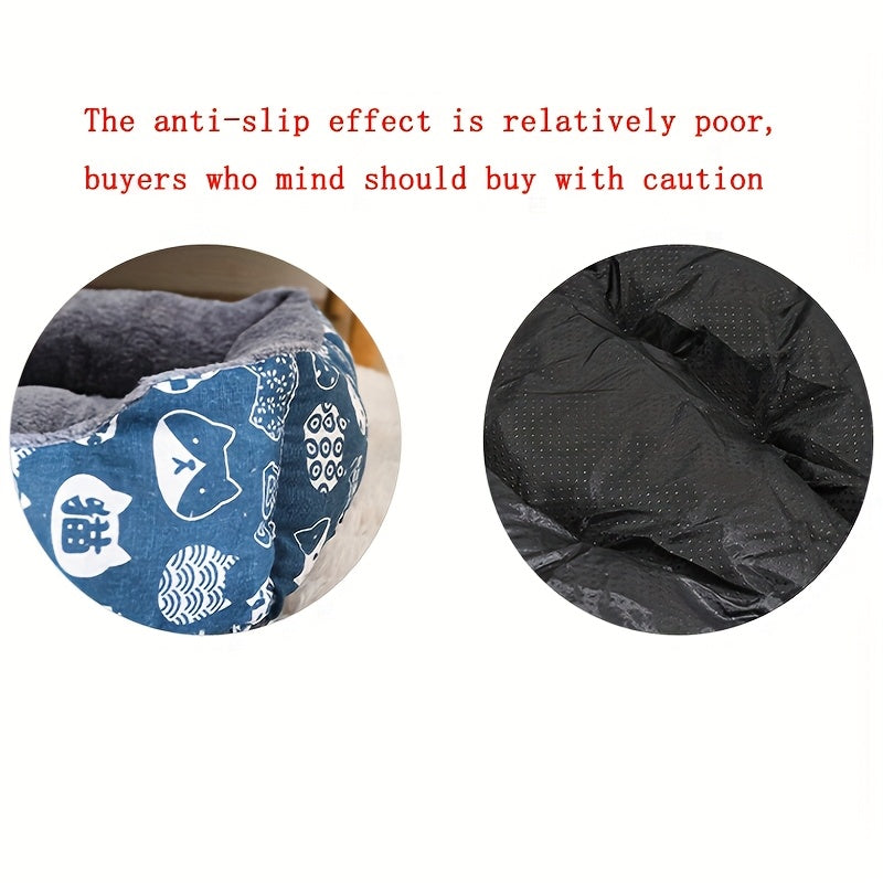 Cozy Plush Dog Nest Bed – Warm Thick Pad for Medium Dogs & Small Breeds