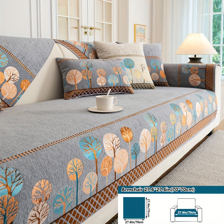 Luxurious Bohemian Chenille Sofa Cover – Non-Slip, Pet-Friendly, Washable