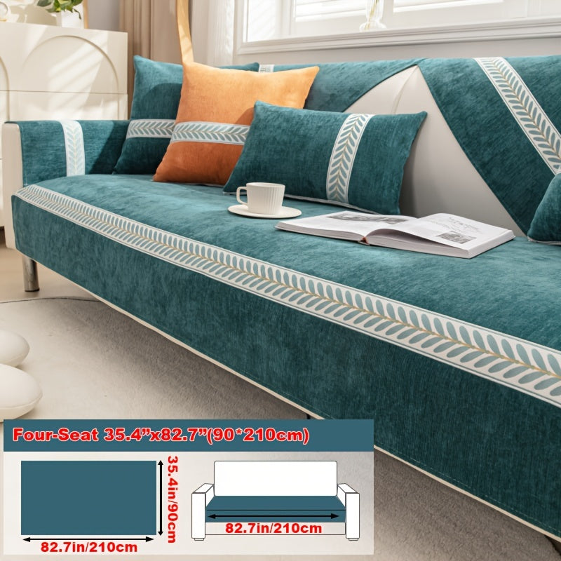 Chenille Sofa Cover – Pet-Friendly Slipcover for 1–4 Seaters, Anti-Slip, Washable