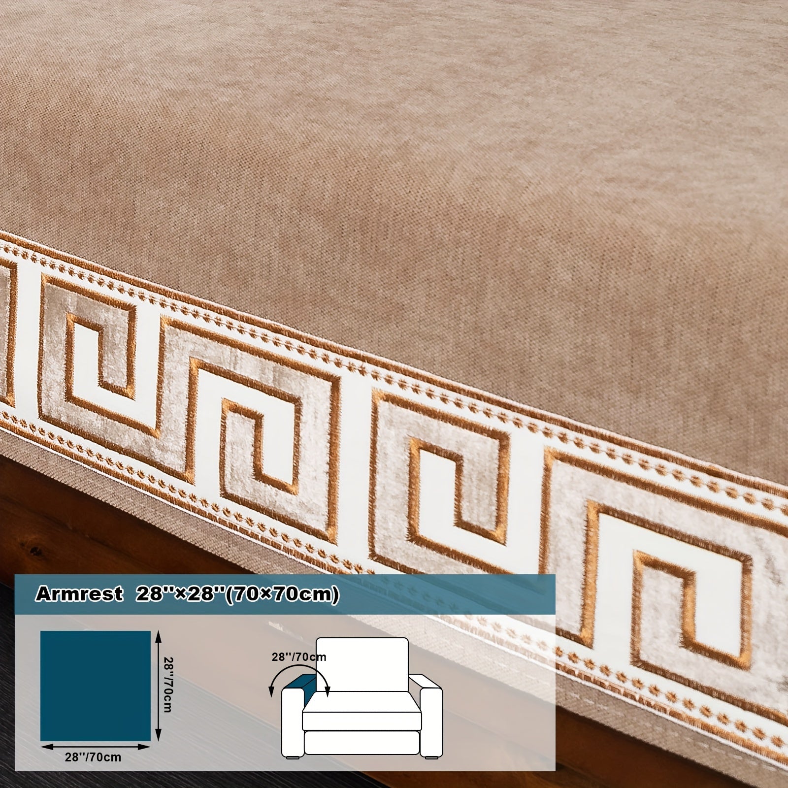 European Light Luxury Sofa Cover Cushion Nordic Snowy Design