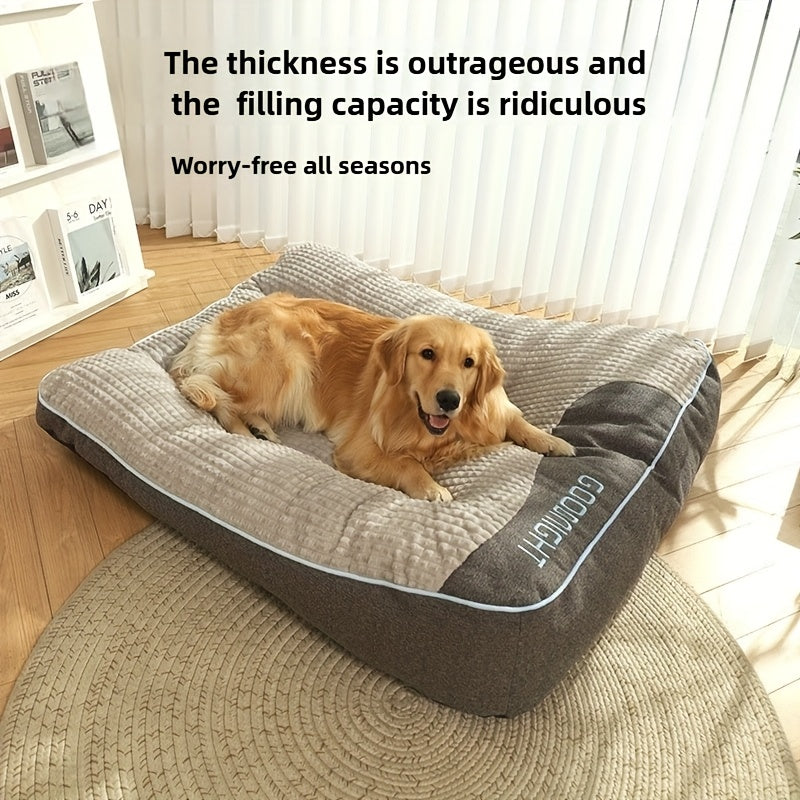 Luxurious Plush Pet Sofa Bed for Medium-Large Dogs & Cats – Non-Slip, All-Season Comfort