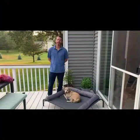 Premium Elevated Dog Bed for Large Dogs Cooling Pet Cot with Removable Mat