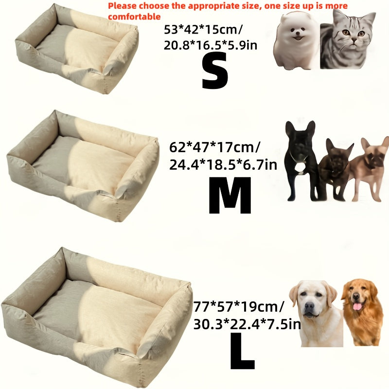 All-Season Moisture-Resistant Pet Bed – Soft Oxford Fabric Dog & Cat Bed
