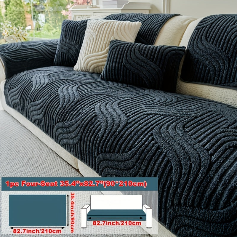 Plush Non-Slip Sofa Cover – Luxury Pet-Friendly Washable Couch Protector