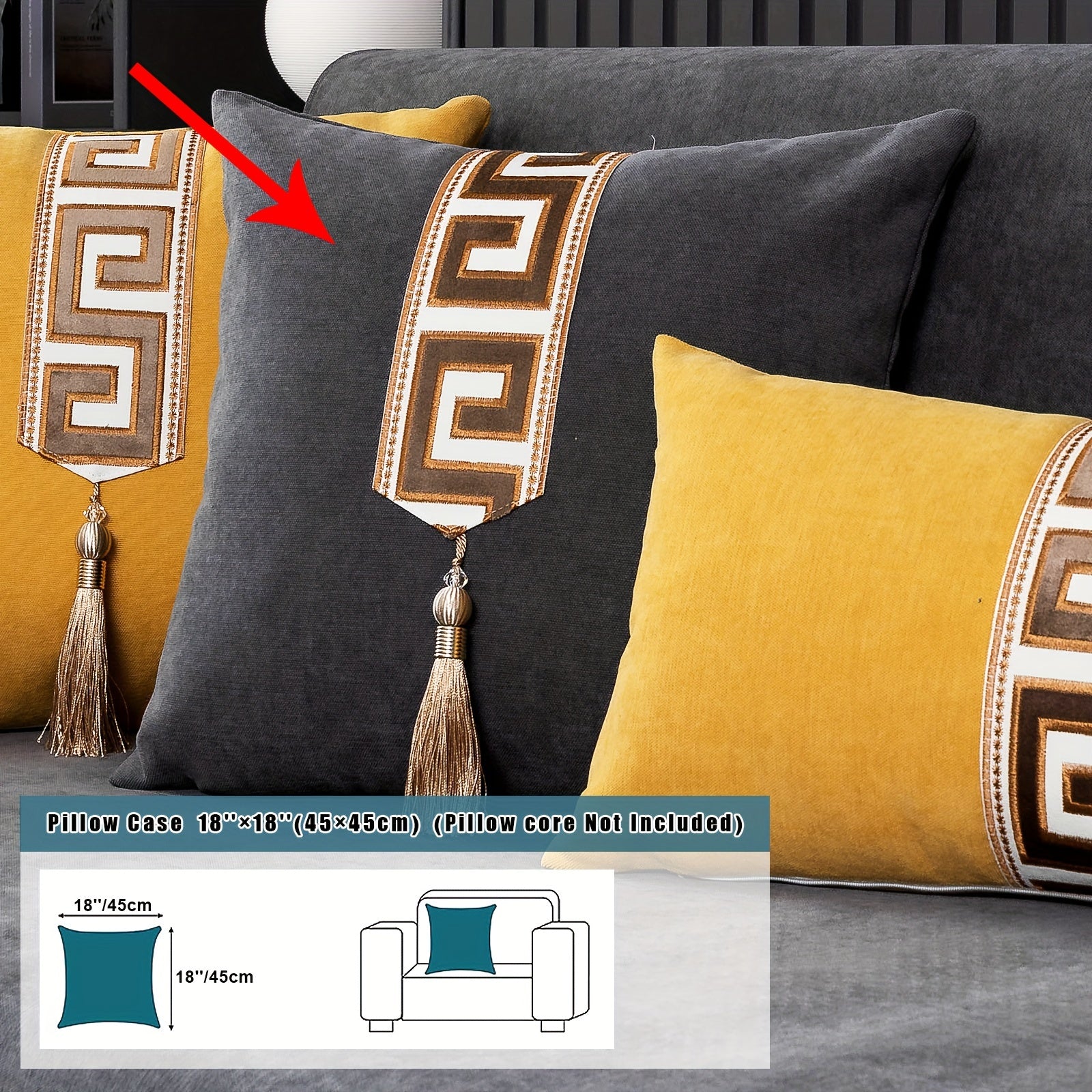 European Light Luxury Sofa Cover Cushion Nordic Snowy Design