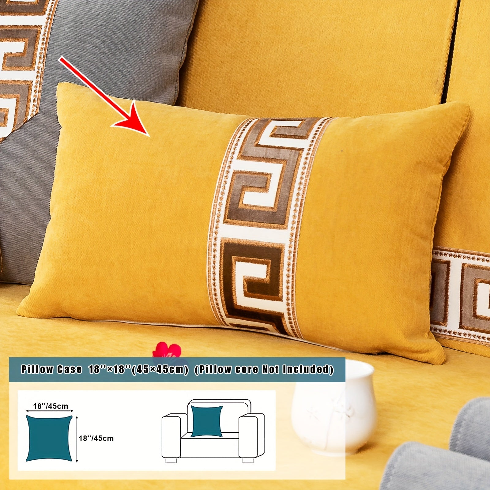European Light Luxury Sofa Cover Cushion Nordic Snowy Design
