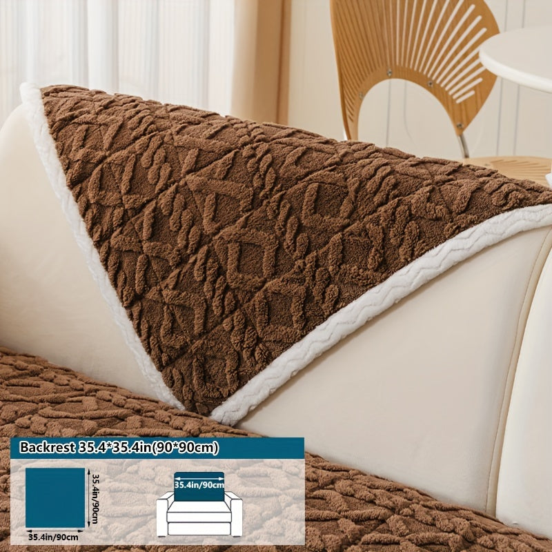 Bosimi Machine Washable Sofa Cover Plush Padded & Non-Slip