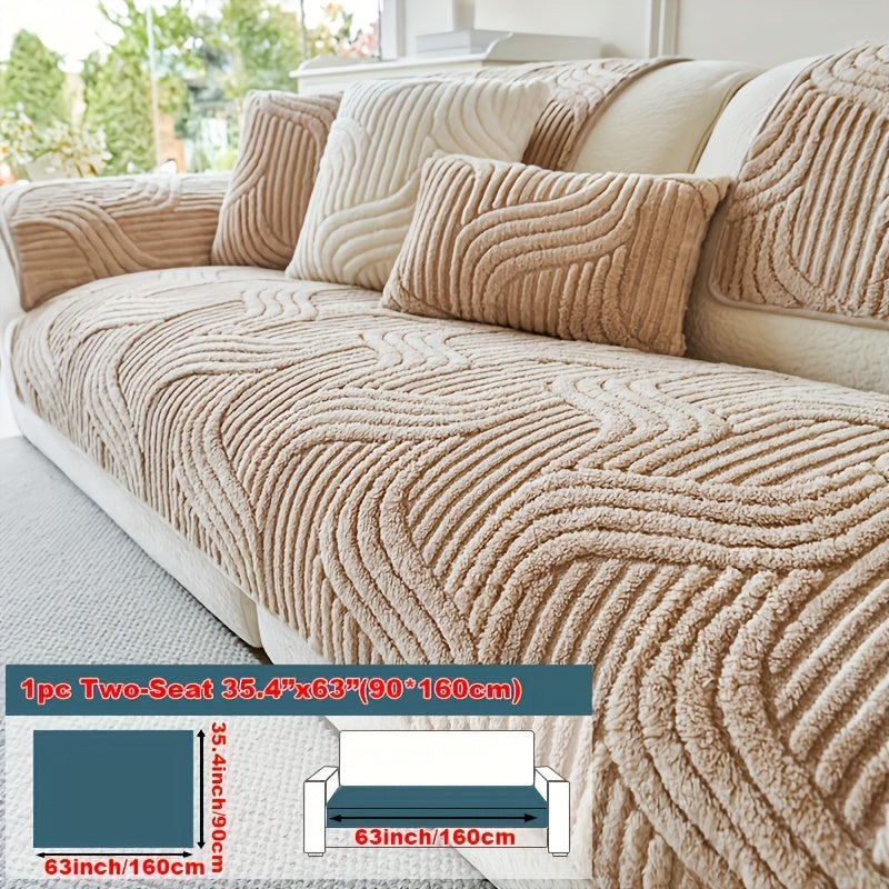 Plush Non-Slip Sofa Cover – Luxury Pet-Friendly Washable Couch Protector