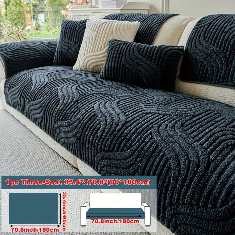 Plush Non-Slip Sofa Cover – Luxury Pet-Friendly Washable Couch Protector