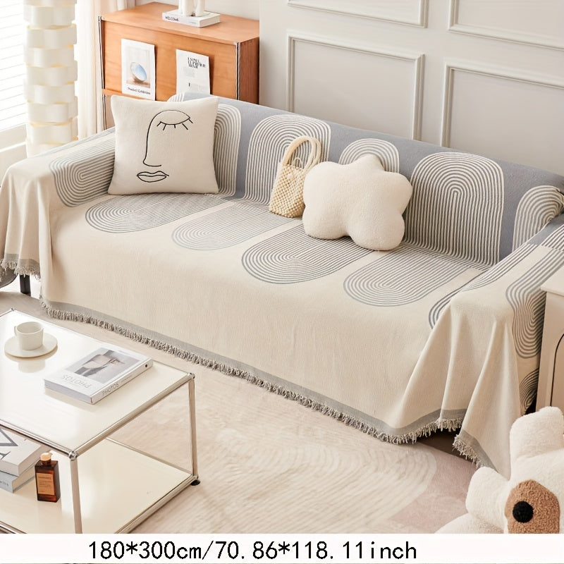 Chenille Sofa Cover Blanket Pet-Friendly Anti-Scratch Couch Protector