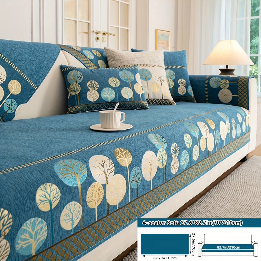Luxurious Bohemian Chenille Sofa Cover – Non-Slip, Pet-Friendly, Washable