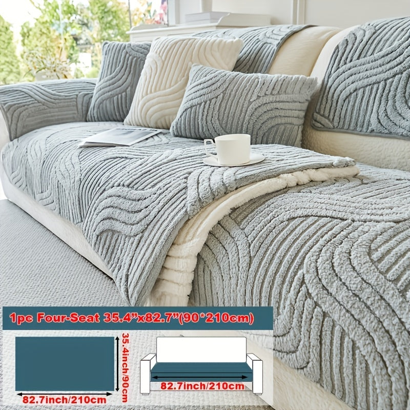 Plush Non-Slip Sofa Cover – Luxury Pet-Friendly Washable Couch Protector
