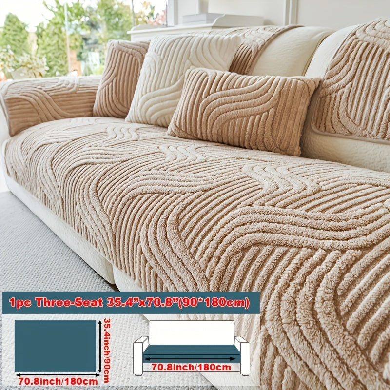 Plush Non-Slip Sofa Cover – Luxury Pet-Friendly Washable Couch Protector