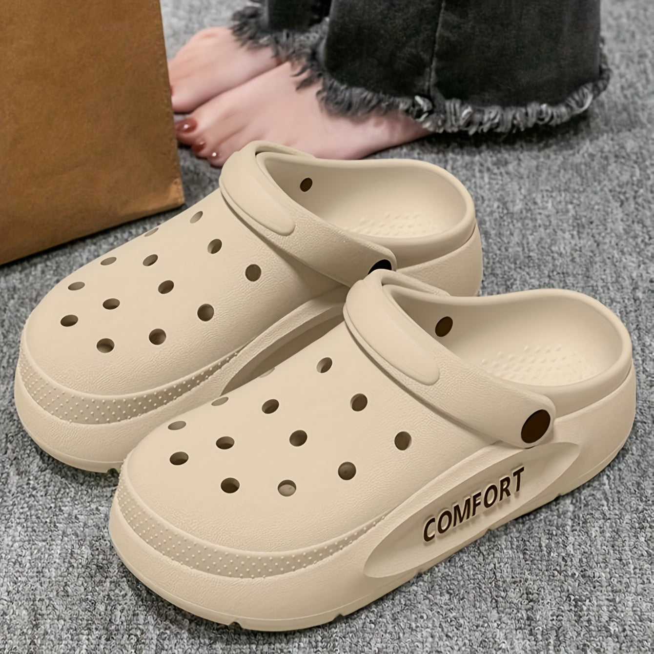 Women’s Comfort EVA Clogs – Machine Washable Closed-Toe Slip-On Shoes