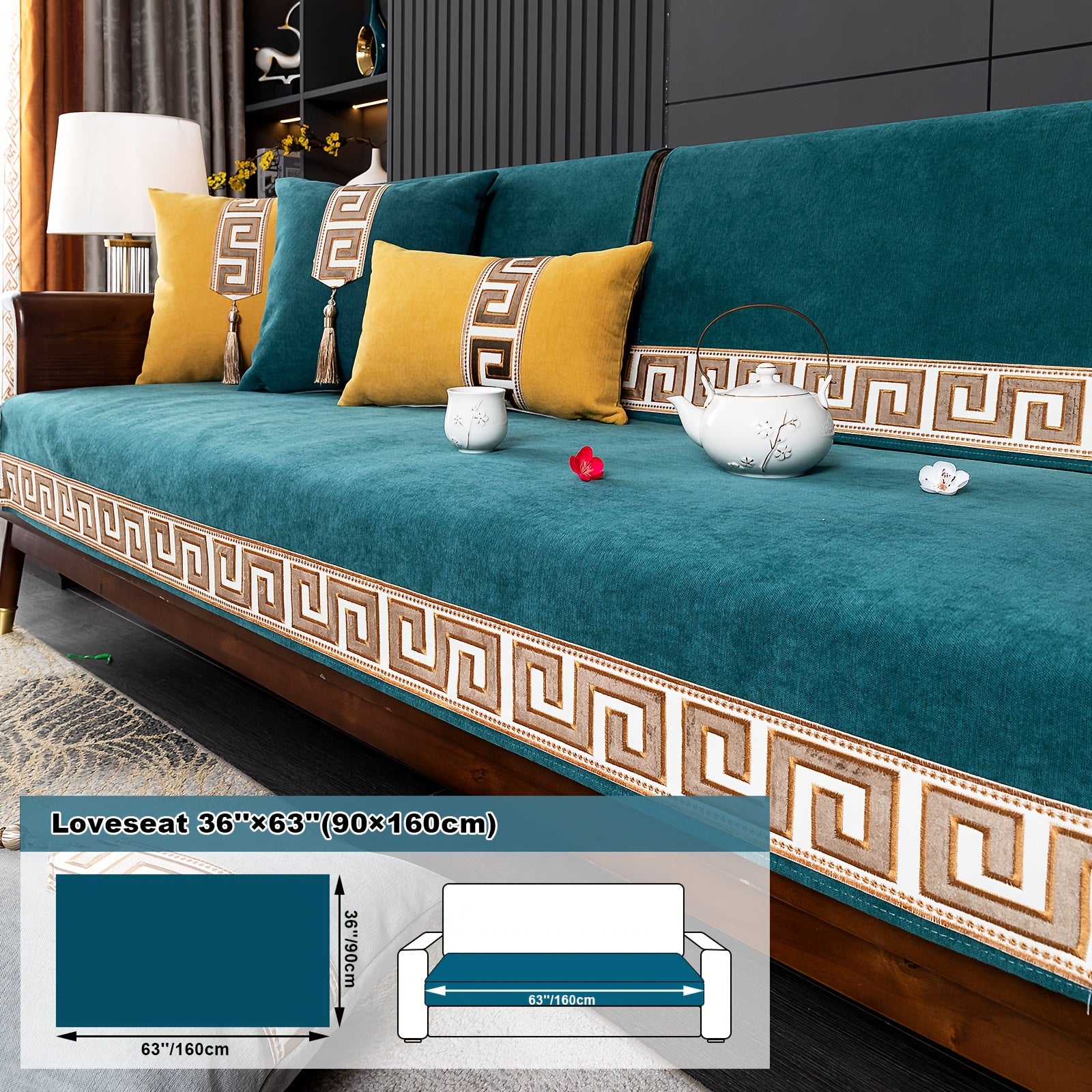 European Light Luxury Sofa Cover Cushion Nordic Snowy Design