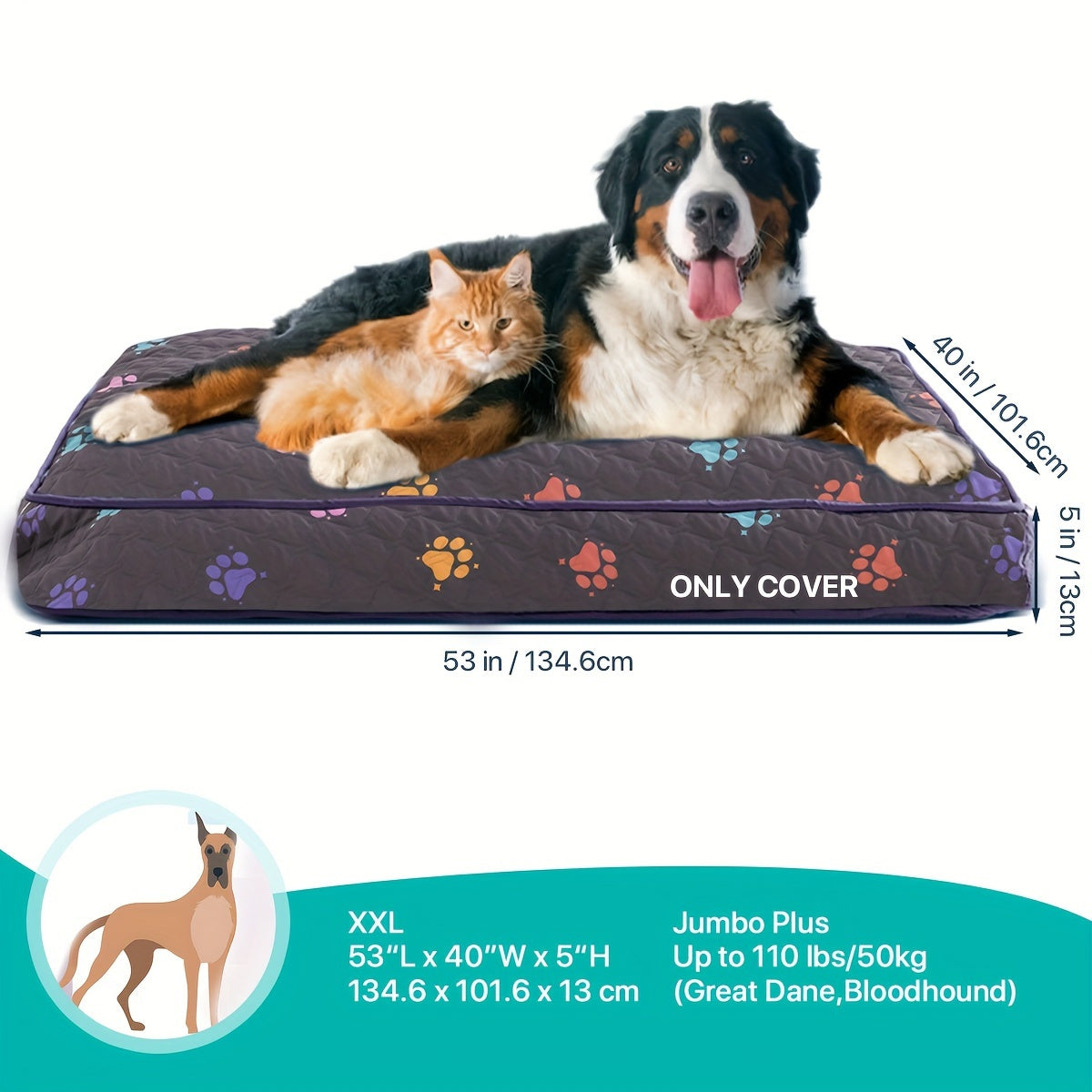 Dog Bed Protector Removable, Washable, Anti-Leak Paw Cover