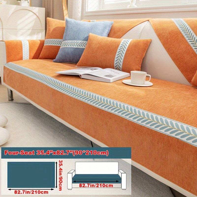Chenille Sofa Cover – Pet-Friendly Slipcover for 1–4 Seaters, Anti-Slip, Washable
