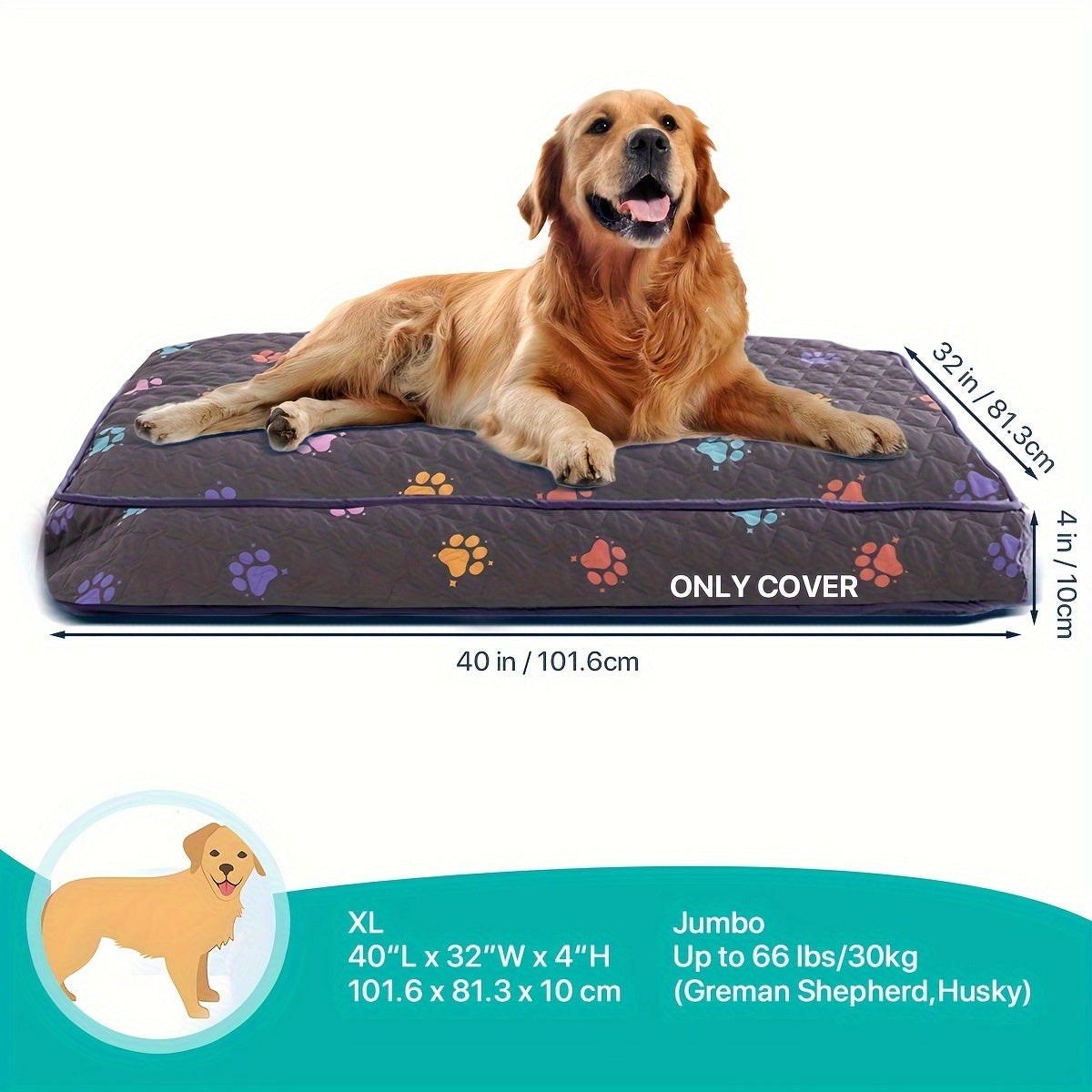 Dog Bed Protector Removable, Washable, Anti-Leak Paw Cover