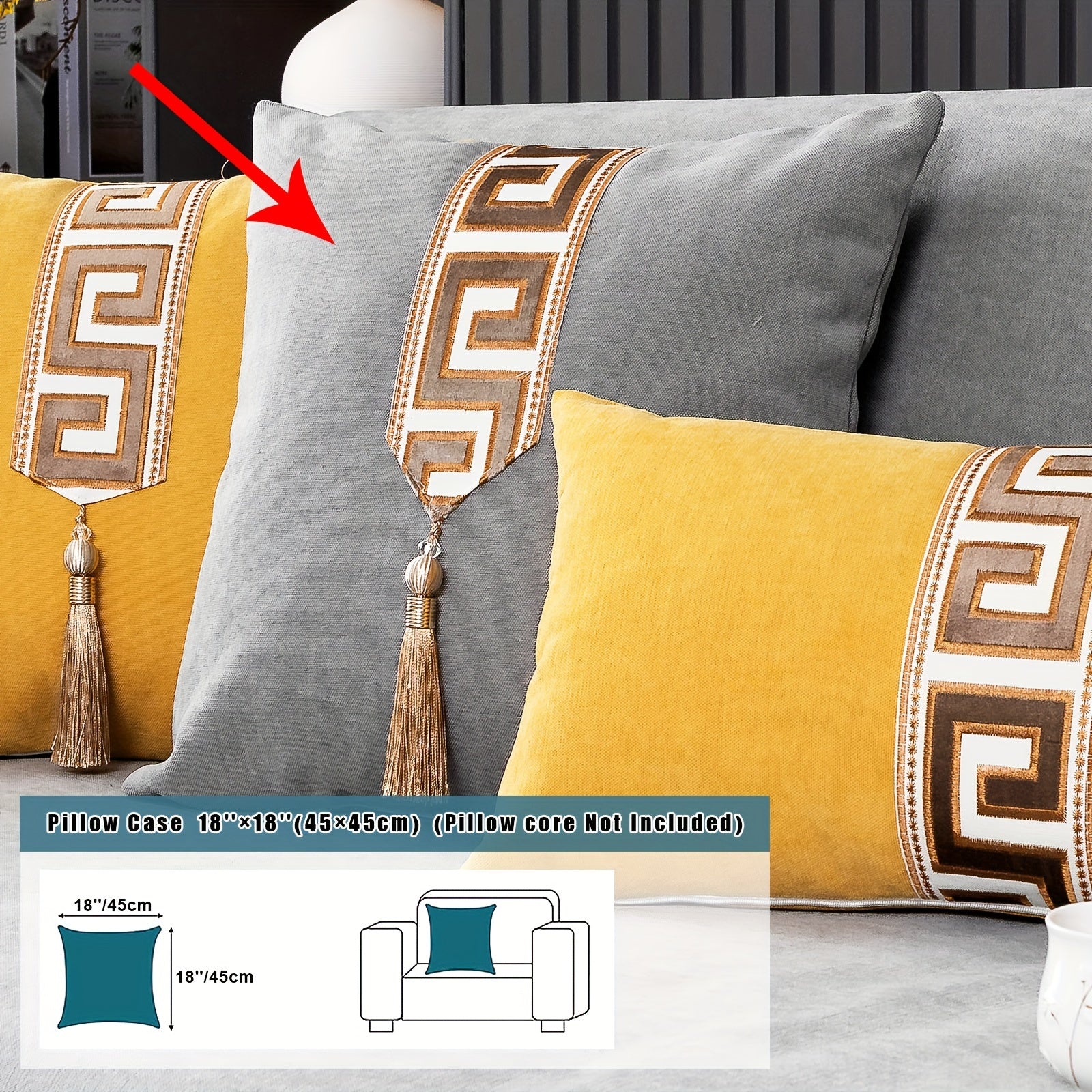 European Light Luxury Sofa Cover Cushion Nordic Snowy Design