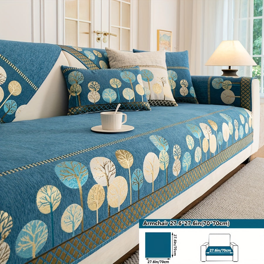 Luxurious Bohemian Chenille Sofa Cover – Non-Slip, Pet-Friendly, Washable