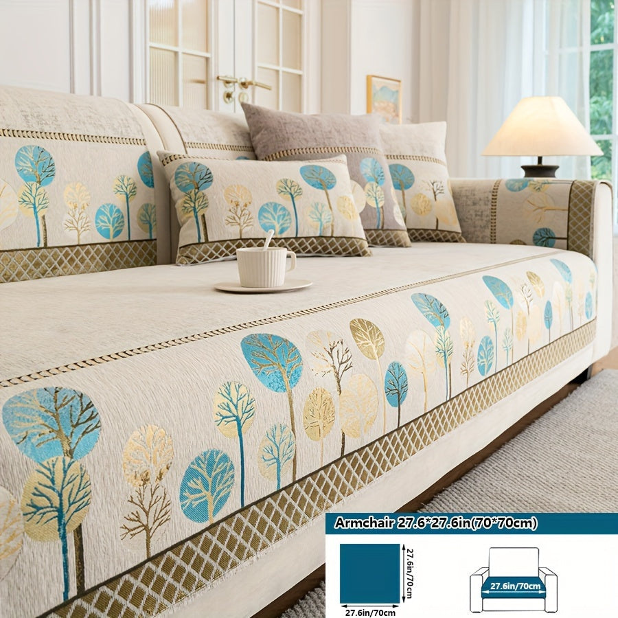 Luxurious Bohemian Chenille Sofa Cover – Non-Slip, Pet-Friendly, Washable