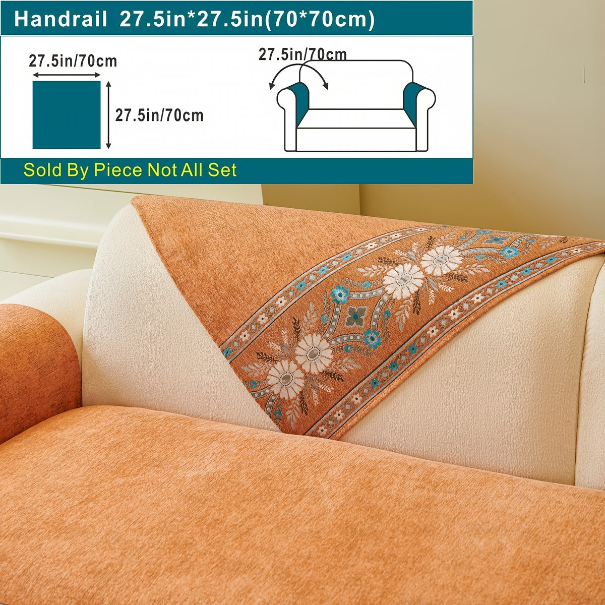 Luxury Anti-slip Venice Sofa Mat | 4-Season Chenille Sofa Cover