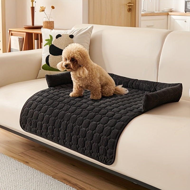 Luxurious Plush Pet Bed – Non-Slip Sofa Nest for Small–Medium Dogs & Cats