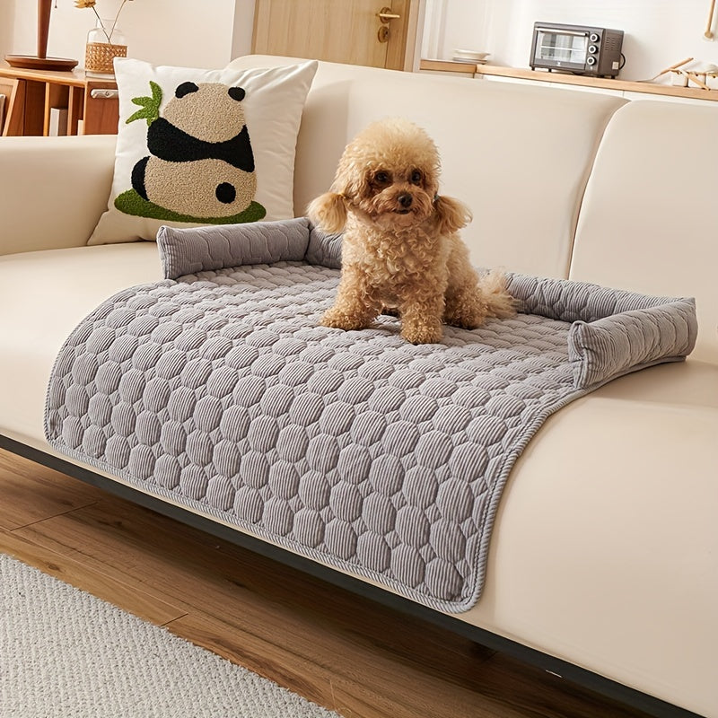 Luxurious Plush Pet Bed – Non-Slip Sofa Nest for Small–Medium Dogs & Cats