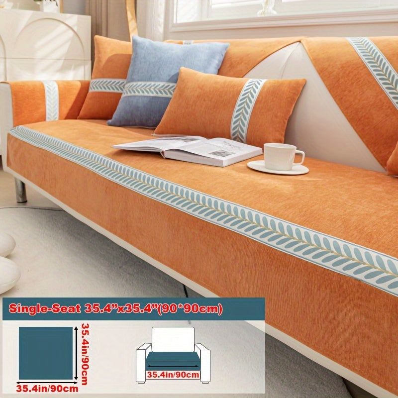 Chenille Sofa Cover – Pet-Friendly Slipcover for 1–4 Seaters, Anti-Slip, Washable