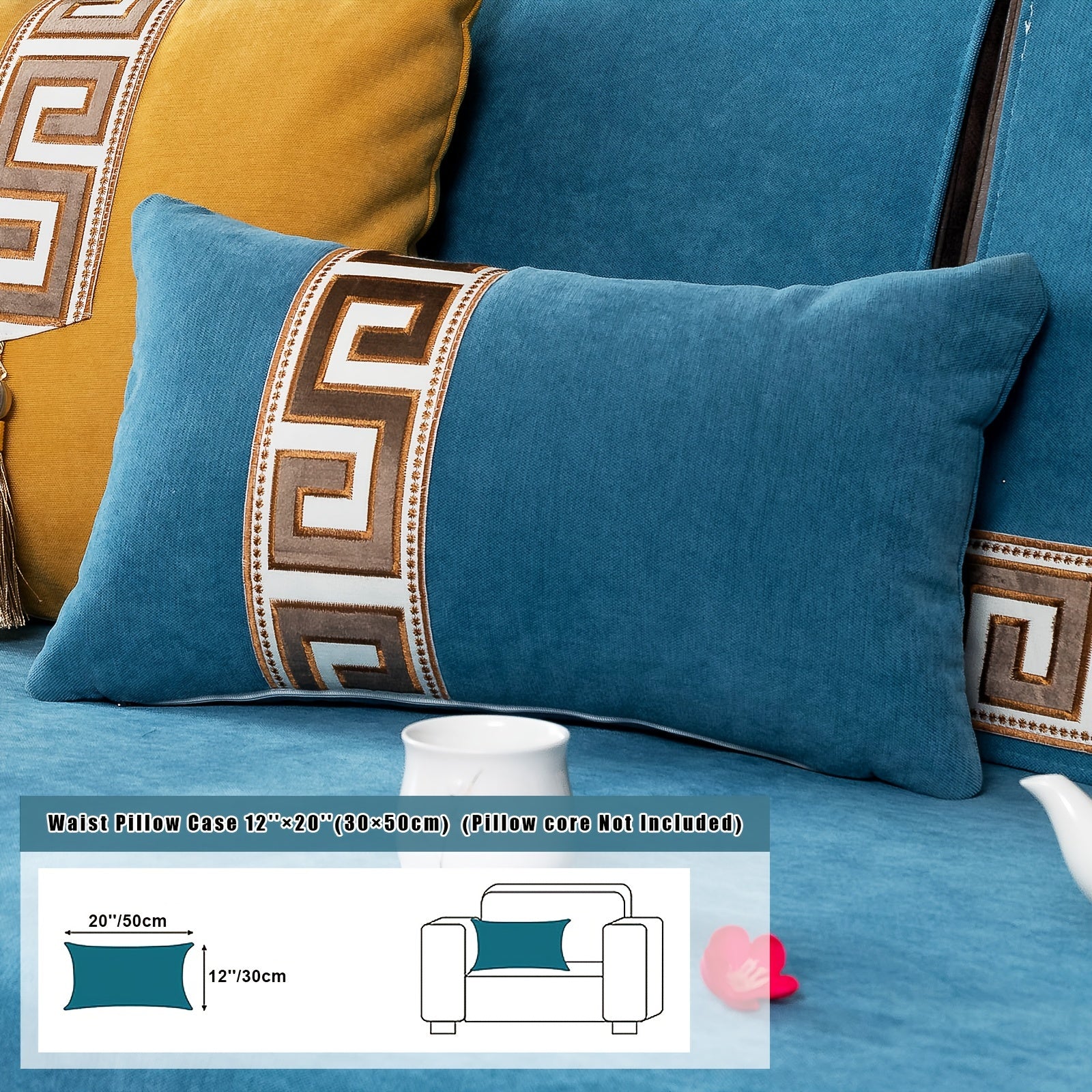 European Light Luxury Sofa Cover Cushion Nordic Snowy Design