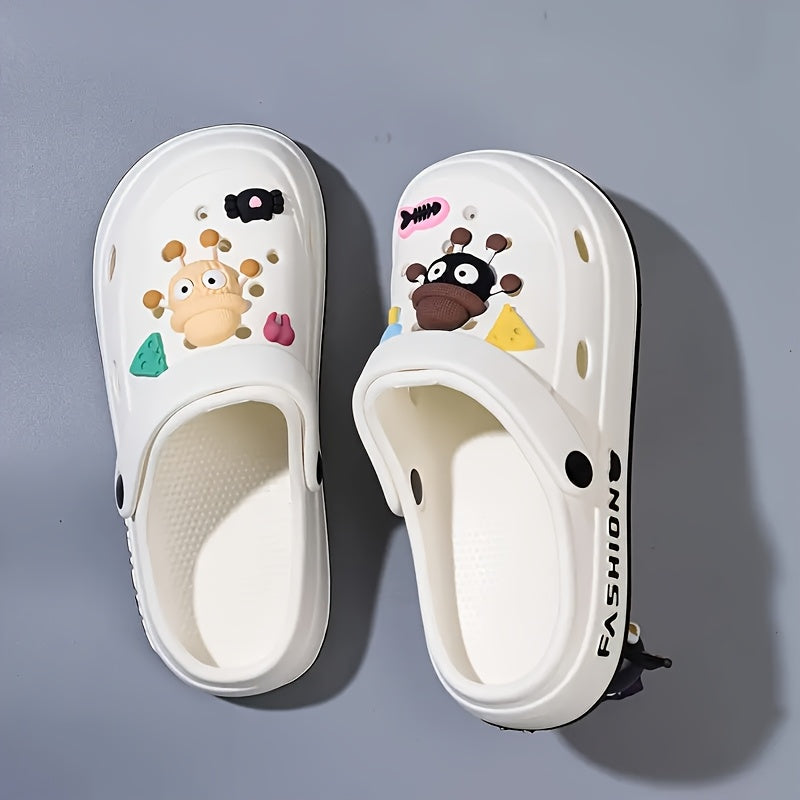Cute Cartoon EVA Clogs for Women – Breathable Summer Beach Sandals with Charms