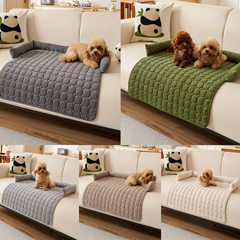 Luxurious Plush Pet Bed – Non-Slip Sofa Nest for Small–Medium Dogs & Cats