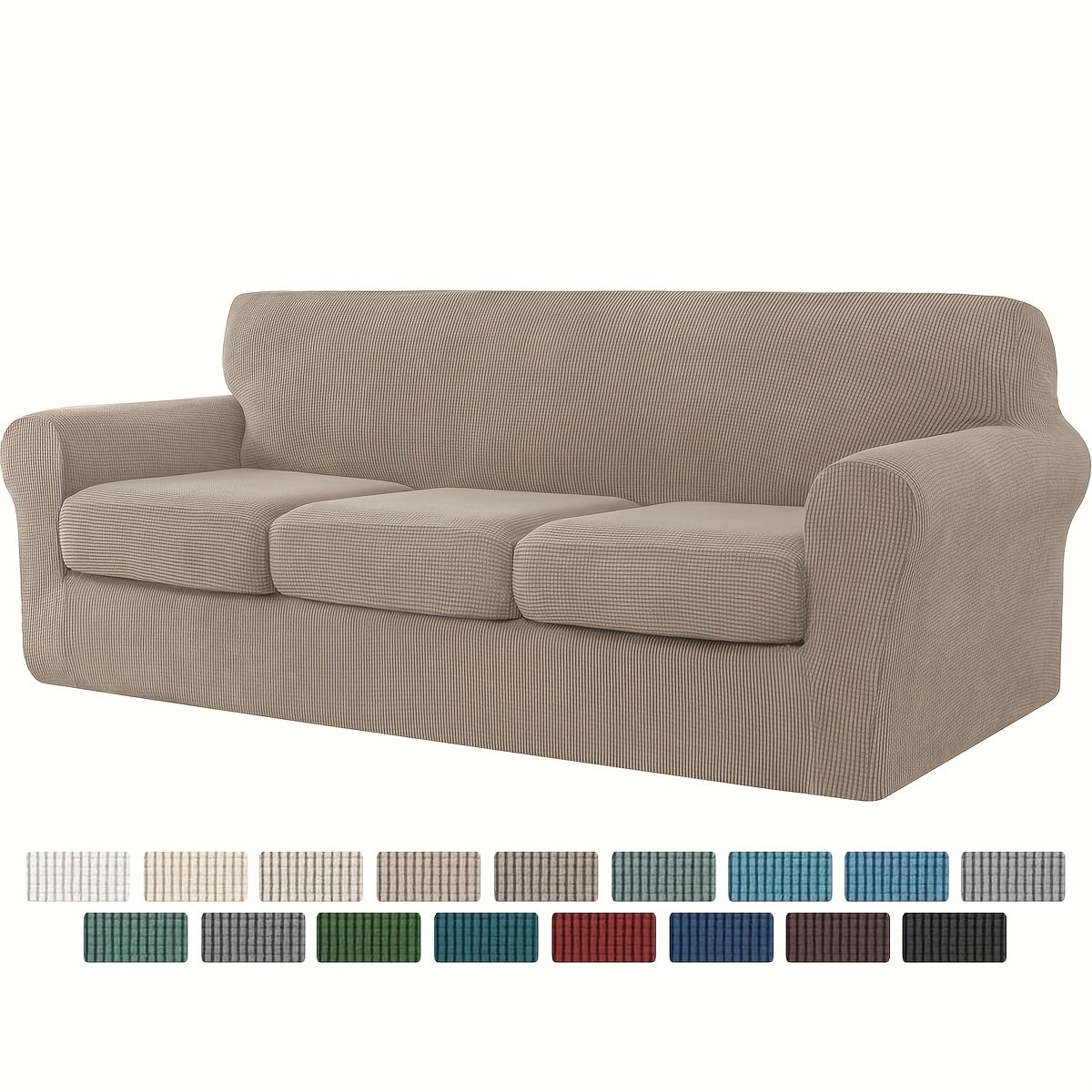 Elastic Sofa Cover Set – Soft 2/3/4PCS Slipcovers for Living Room, Office