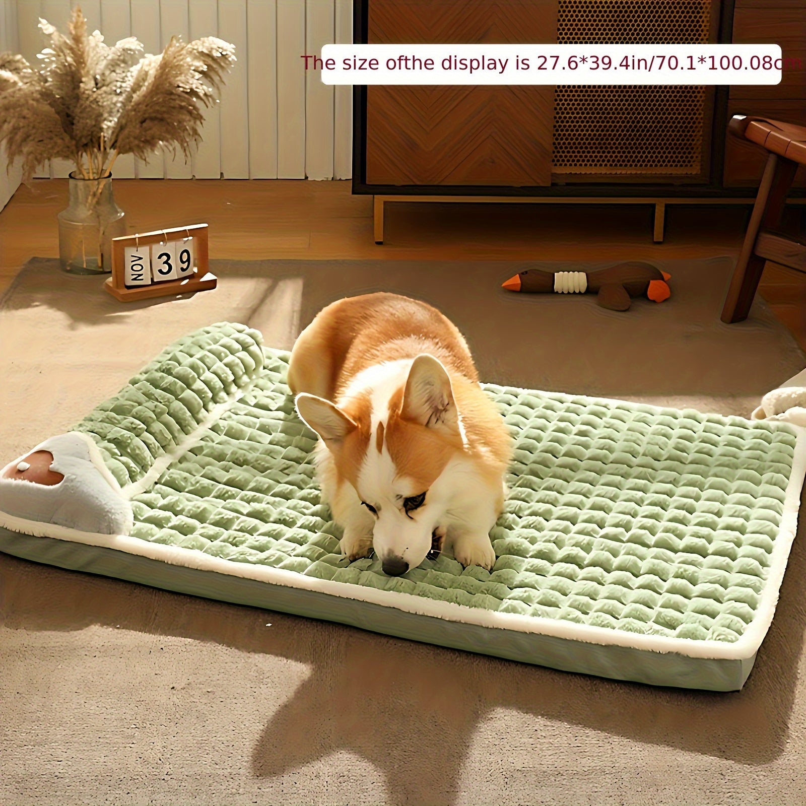 Large Orthopedic Dog Bed with Memory Foam Washable Cover, Non-Slip Base - All Seasons