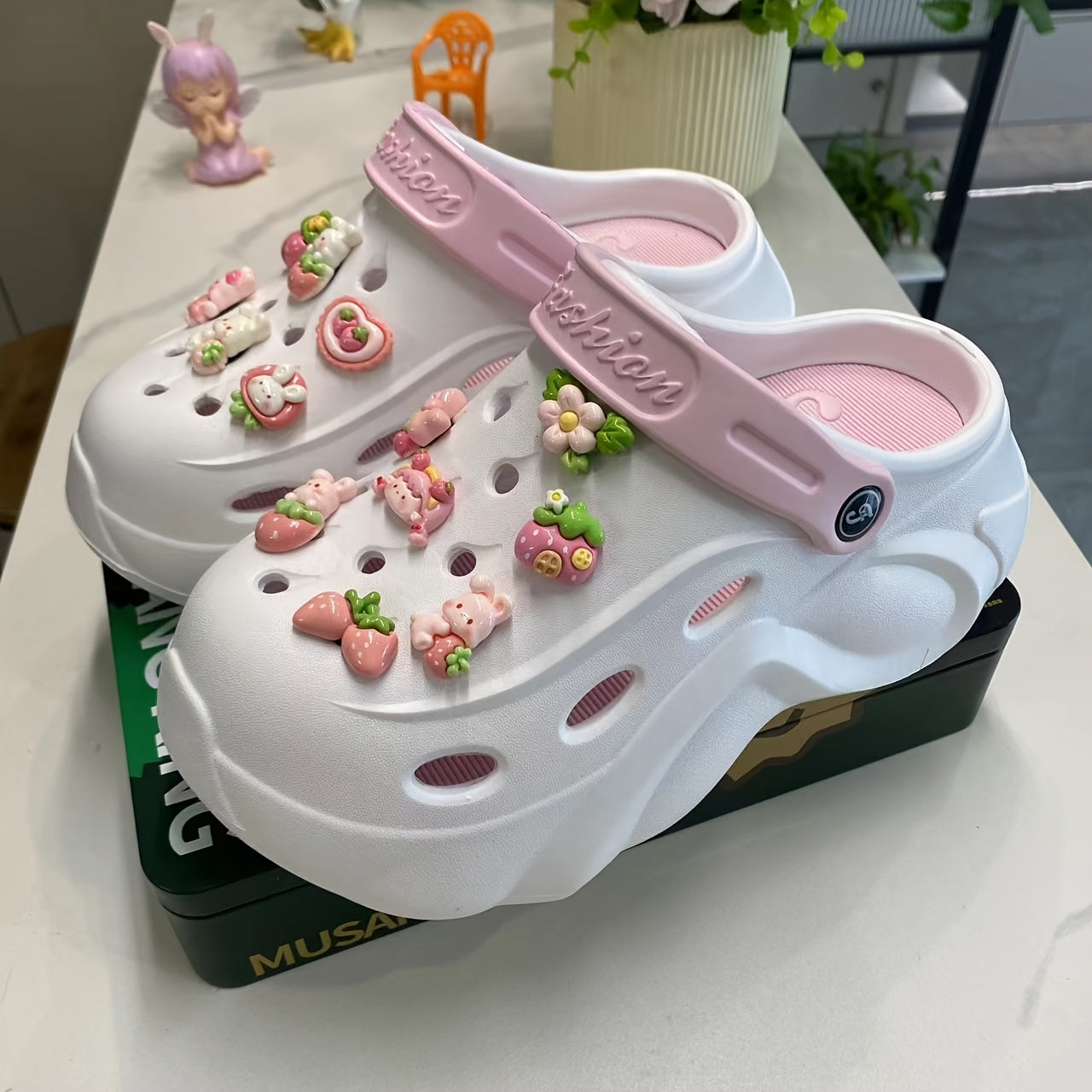 Women’s Summer EVA Sandals – Breathable Lightweight Flats with Cute Cartoon Charms