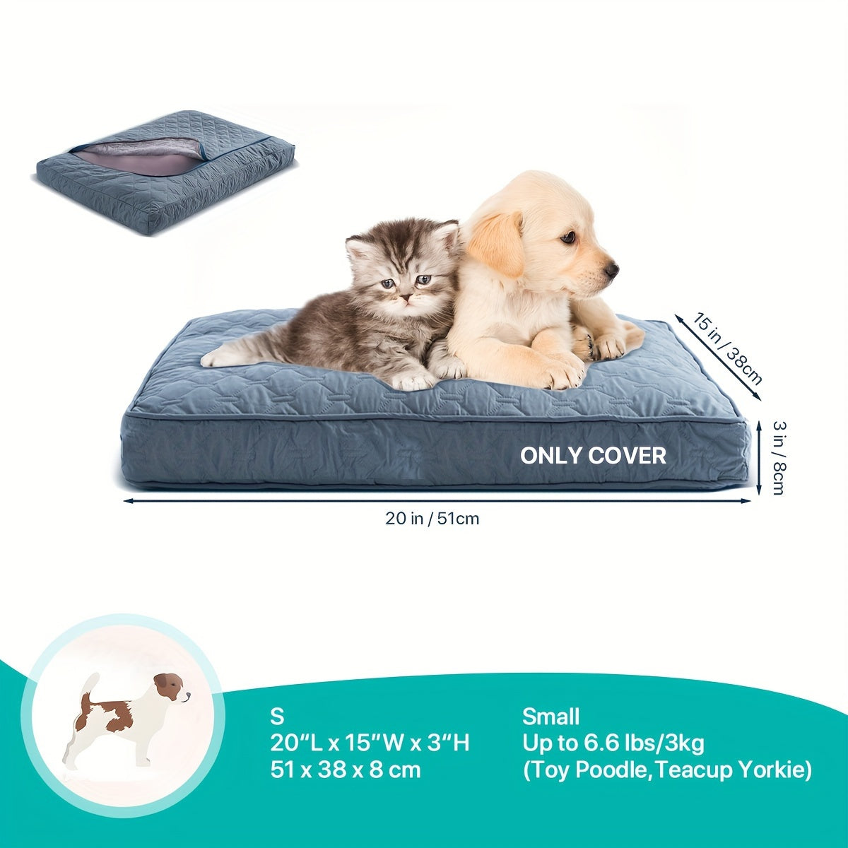Dog Bed Protector Removable, Washable, Anti-Leak Paw Cover