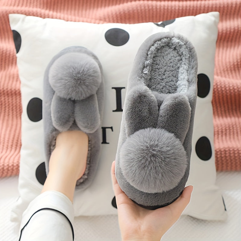 Women’s Warm Bunny Home Slippers – Thick Sole, Indoor Outdoor Wear