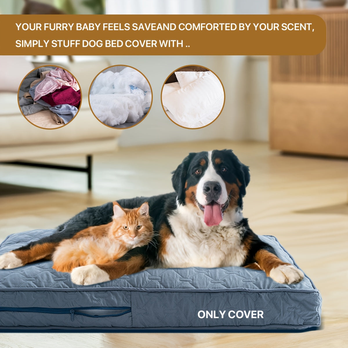 Dog Bed Protector Removable, Washable, Anti-Leak Paw Cover
