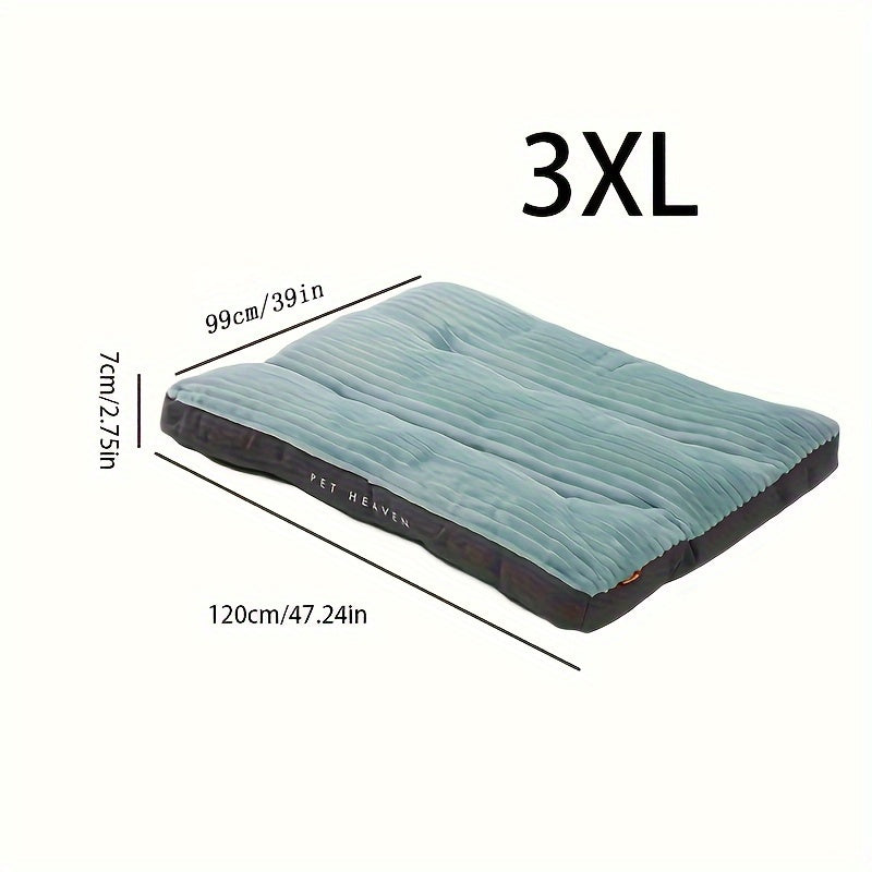 Extra-Large Plush Dog Bed Mat - Non-Slip, Washable Pet Sleeping Pad for All Seasons - Ideal for Medium to Large Breeds