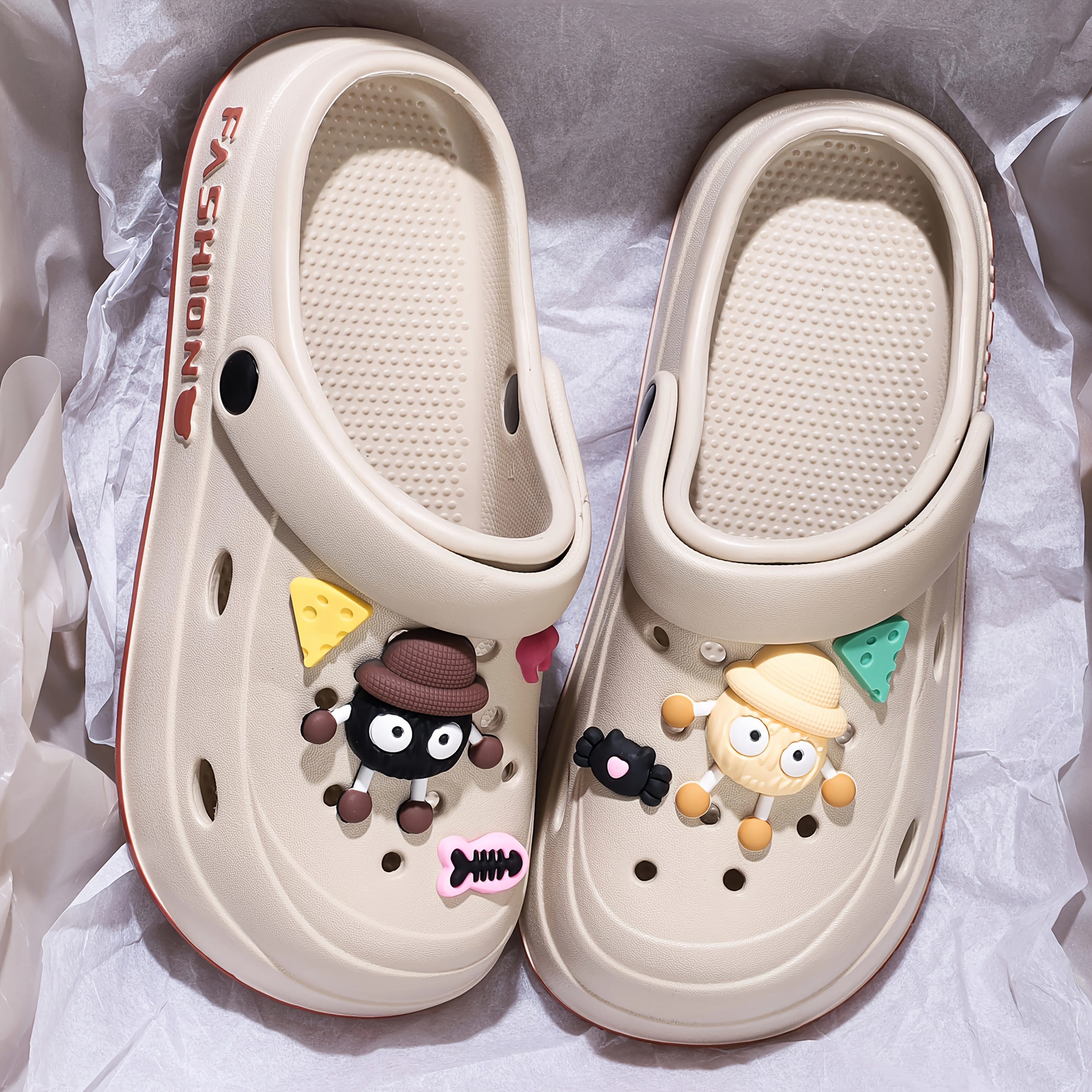 Women’s Cute Coal Ball EVA Hole Shoes – Kawaii J-K Fashion Summer Clogs, Dual Wear