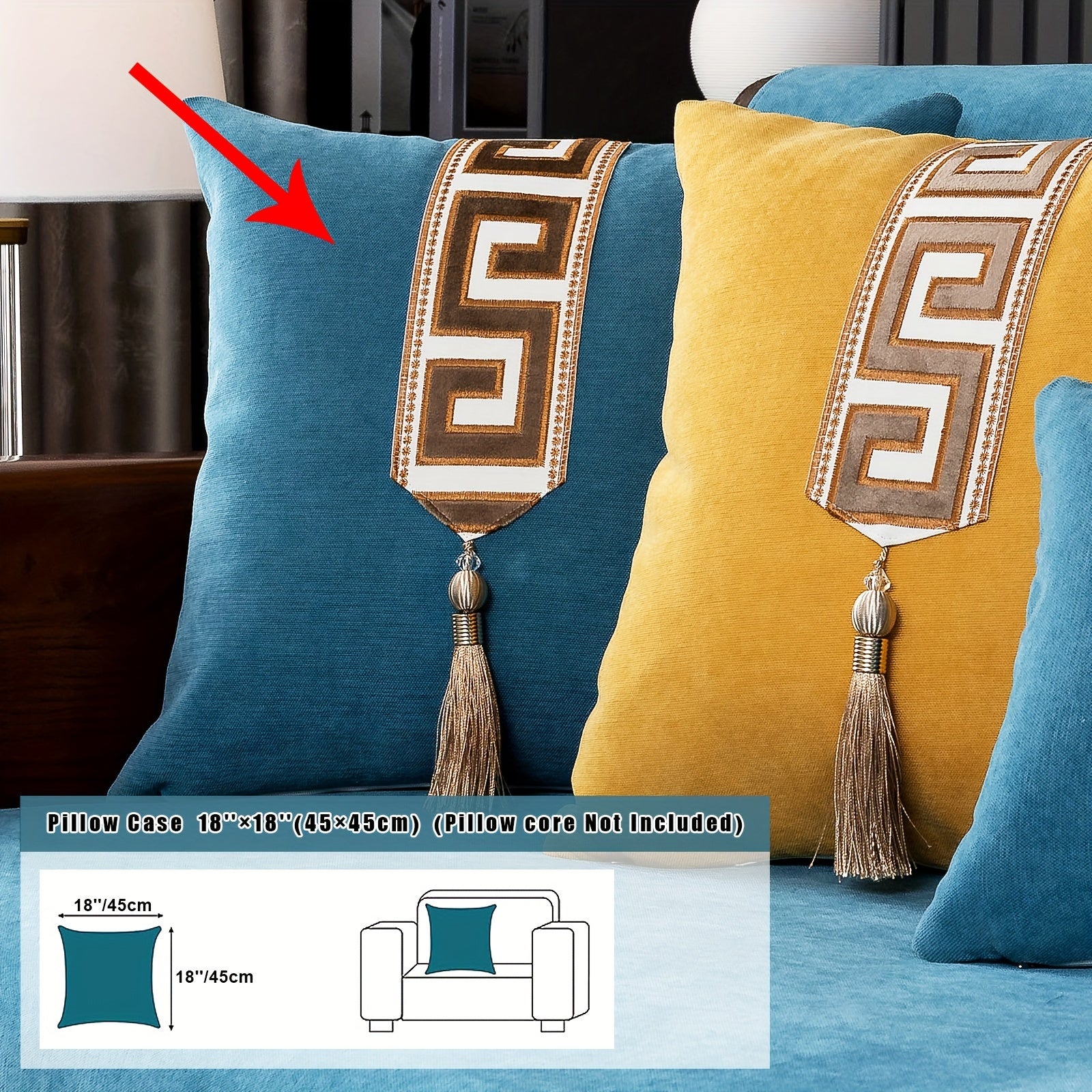 European Light Luxury Sofa Cover Cushion Nordic Snowy Design