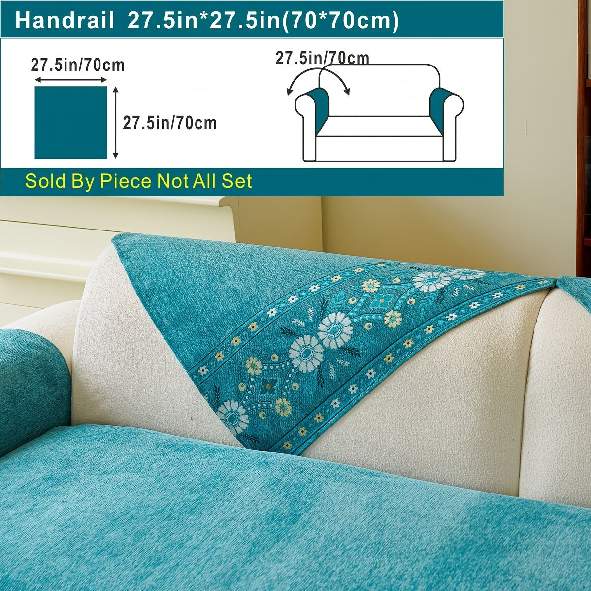 Luxury Anti-slip Venice Sofa Mat | 4-Season Chenille Sofa Cover